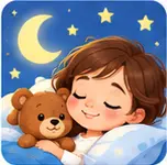 Девочка спит с игрушечным медвежонком